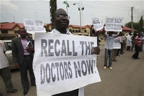 Medical Doctors Protest Nationwide Sack Of Resident Doctors By Nigerian