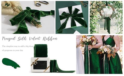 Amazon Huihuang Green Velvet Ribbon Inch Handmade Fringe Frayed