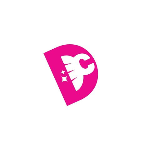 The cleanliness logo with the initials letter D is cool and colorful ...