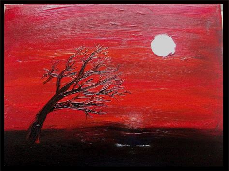 Red Sky Painting at PaintingValley.com | Explore collection of Red Sky ...