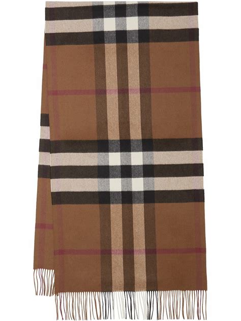 Burberry Half Mega Check Cashmere Scarf Burberry