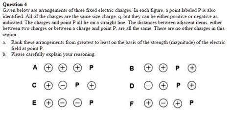 Solved Question Given Below Are Arrangements Of Three Fixed Electric