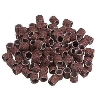 HARFINGTON 100pcs Sanding Drums 3 8 Inch Mini Sanding Sleeves 80 Grit