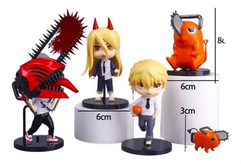 Figuras De Colección De Anime 5 Piezas Chain Saw Man Pochita Meses