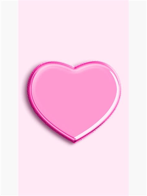 glossy pink heart sticker  sale  divineanddandy redbubble