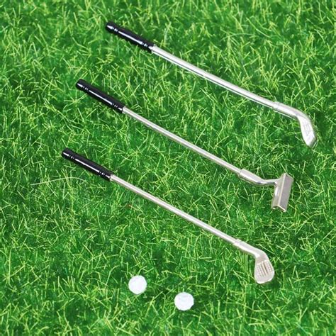 5PCS 1:12 DOLLHOUSE Miniature Furniture Metal Golf Clubs Set Pretend ...