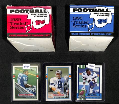 Lot Detail Topps Football Traded Card Sets