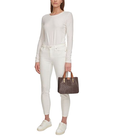 Calvin Klein Audrey Signature Convertible Crossbody Macys
