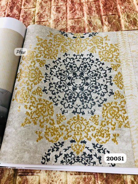 Jual Wallpaper Dinding Klasik Batik Mozaik Silver Putih Abu Gold Bonita