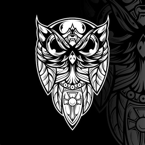 Premium Vector Owl Line Art Illustration