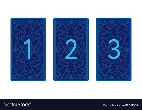 Three Card Tarot Spread Reverse Side Royalty Free Vector