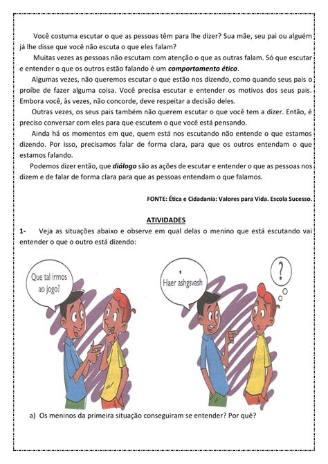 Texto Sobre Respeitar O Proximo Com Interpretação - 3º ao 5º ANO - ATIVIDADES DE leitura e interpretação de texto: Respeito ...
