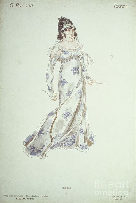 Costume Design In Tosca By Giacomo Puccini Painting By Adolfo