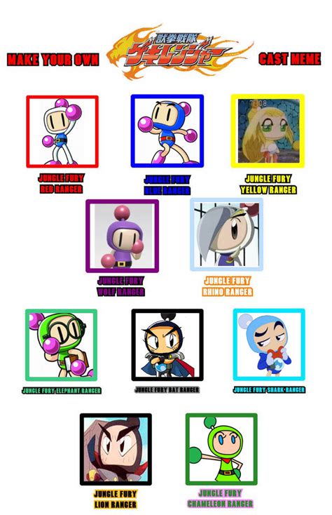 2007 My Bomberman Gekiranger Cast meme by OmegaRiderSangou on DeviantArt