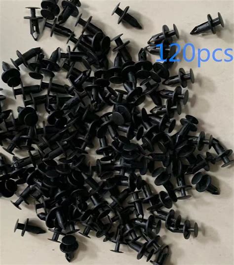 120PCS 8mm Bumper Clips Auto Car Hole Retainer Rivets Fastener Fender