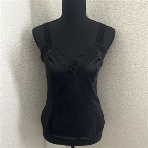 Black Lace Lingerie Top Super Cute Satin Material Depop