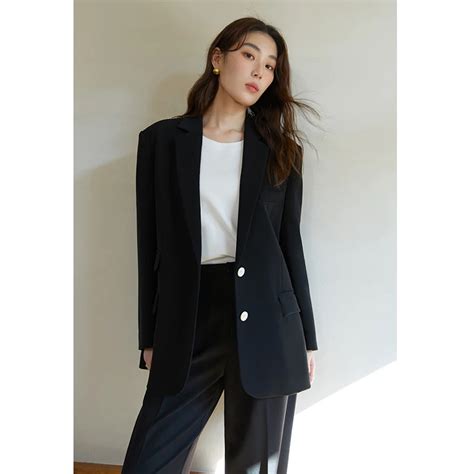 Dushu Women Blazer Sets Commuter Style Flip Collar Suit Jacket For Women Autumn New Loose Style