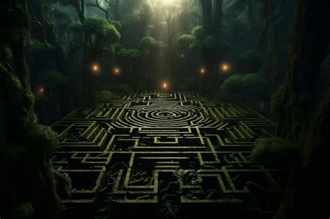 Premium AI Image | Jungle Forest Maze Generative AI