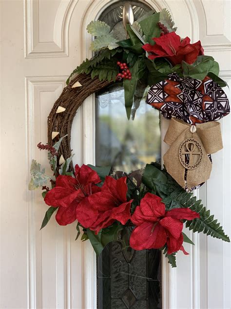 Christmas T African Christmas Wreath Ethnic Wreath Year Etsy