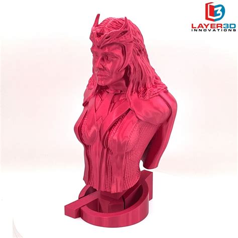 3d Printed Wanda Maximoff Scarlet Witch Bust Avengers Wandavision Ebay