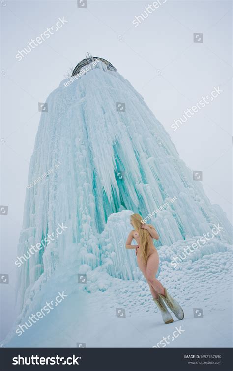 Naked Blonde Posing Near Water Tower Stock Photo Shutterstock