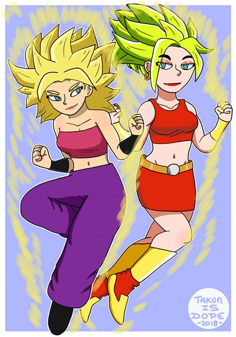 Super Sayian Caulifa And Kale By Ouc On Deviantart