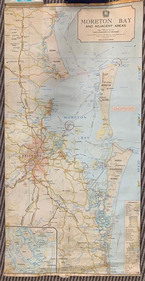 Sold at Auction: Original Map Of Moreton Bay Dated 1964