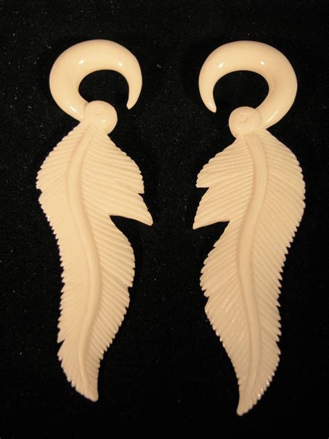 Hanging Feather Gauge Ear Gauges Cartilage Earrings Earings Piercings