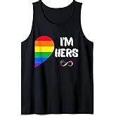 Amazon I M Hers Shes Mine Lesbian Couples Matching LGBT Pride Flag T Shirt Clothing