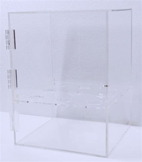 Intbuying Holes Ice Cream Cone Cabinet Clear Acrylic Waffle Cone