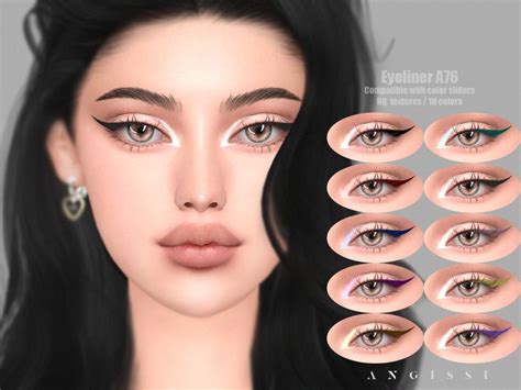 ANGISSI S Eyeliner A76 Sims 4 Cc Makeup Makeup Cc Sims 4 Cc Eyes