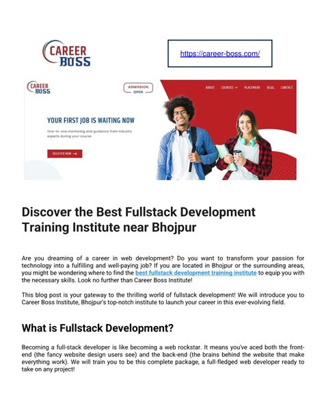 Ppt Discover The Best Fullstack Development Training Institute Near