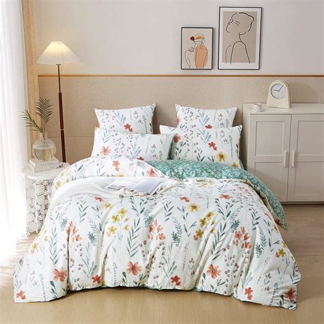 Set Housse De Couette X Cm Motif Feuilles Tropicales Dor Es