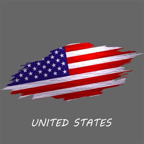 Premium Photo Grunge Styled Flag Of United States Brush Stroke Background