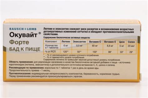Окувайт Форте, 630 мг, 30 шт, таблетки – купить по цене 945 руб. в ...