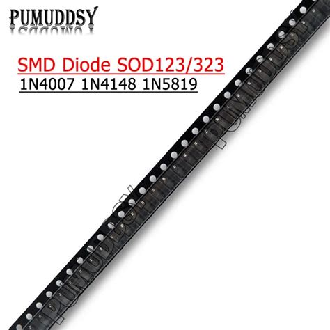 100PCS SMD Diode 0805 SOD 123 1N5819 1N4007 1N4148 SOD123 SOD 323 1206