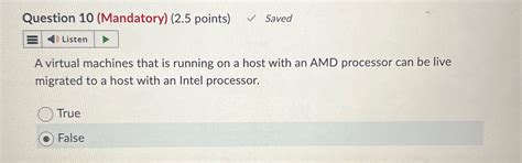 Solved Question Mandatory Points Saved A Chegg