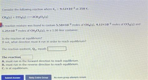 Solved Write the equilibrium constant expression, Kc for the | Chegg.com 