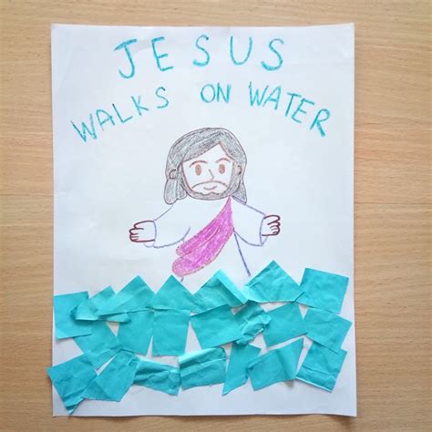 *Jesus walks on water* | Bible crafts sunday school, Jesus walk on ...