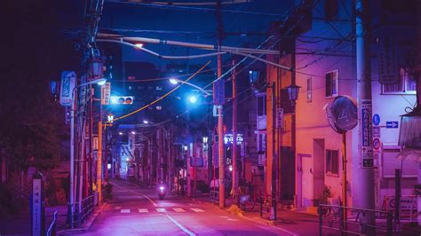 A Night Street In Japan Backiee