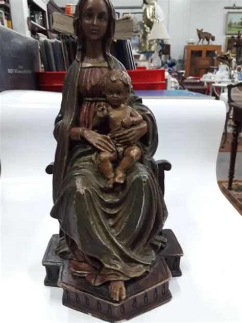 BELLE STATUE VIERGE Marie Et L Enfant Jesus EUR 40 00 PicClick FR