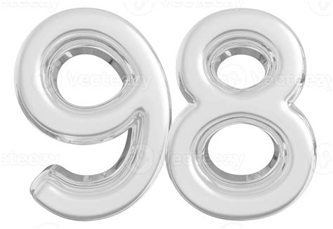 Silver 3d Number 98 36308944 Png