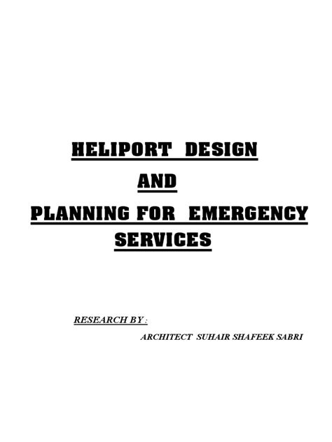 HELIPORT DESIGN AND PLANNING.pdf | Industries | Aviation