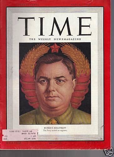 Time Magazine Russias Malenkov March 20 1950 Ebay