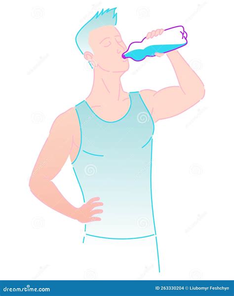 Benefits Drinking Water Healthy Human Body Hydration Man With Bottle