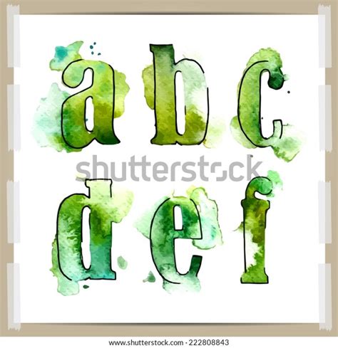 Vector Watercolor Handdraw Colorful Alphabet Eps10 Stock Vector