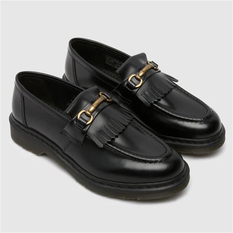 Mens Black Dr Martens Adrian Snaffle Loafer Shoes Schuh