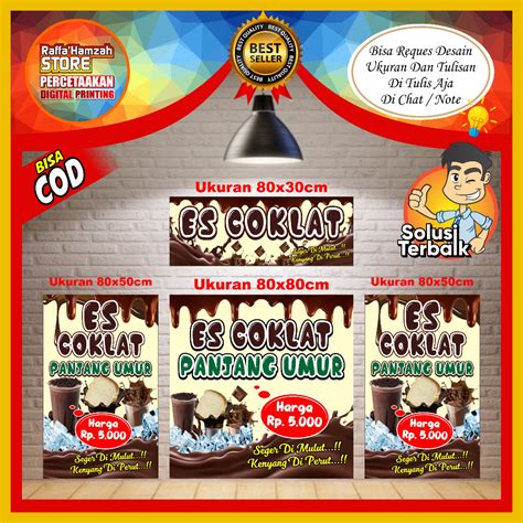 Jual Spanduk Banner Es Coklat Panjang Umur Spanduk Es Coklat Cocol Roti