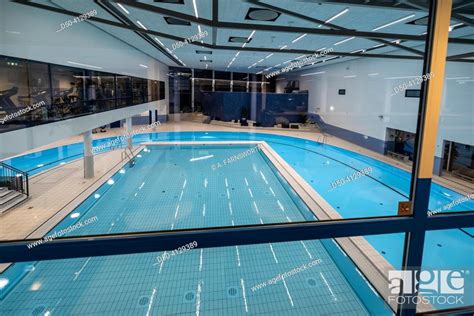 Copenhagen, Denmark An inside view of the DGI-byen Aquatic Centre ...