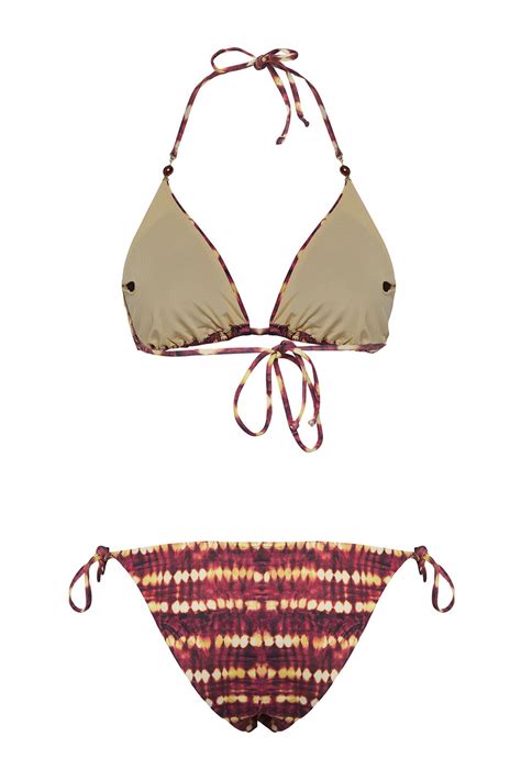 Trendyolmilla Soyut Desenli Üçgen Aksesuarlı Regular Bikini Takımı TBESS25BT00025 Fiyatı